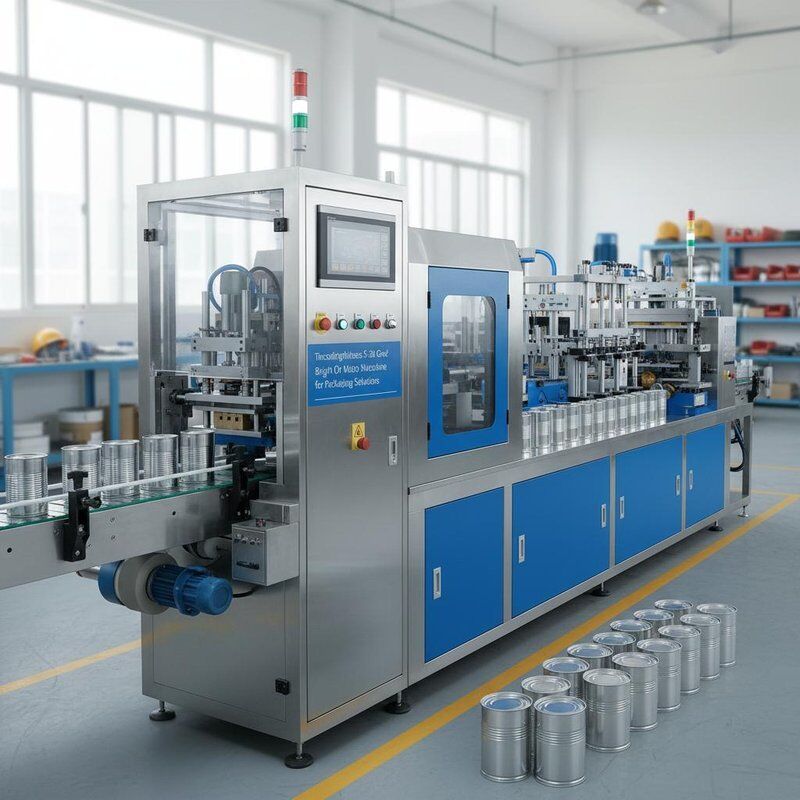 Tincoatingthickness 5-20 Gm2 and Bright Or Matte Surfacefinish Automatic Tin Can Making Machine for Packaging Solutions